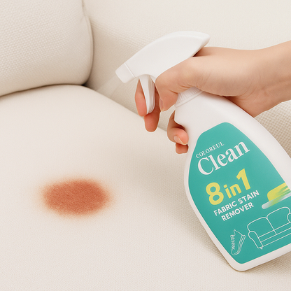 🔥 PowerSpray – 8 in 1 Stain Remover for All Surfaces Shoes, sofas, shirts, curtains, and more – cleans them all!