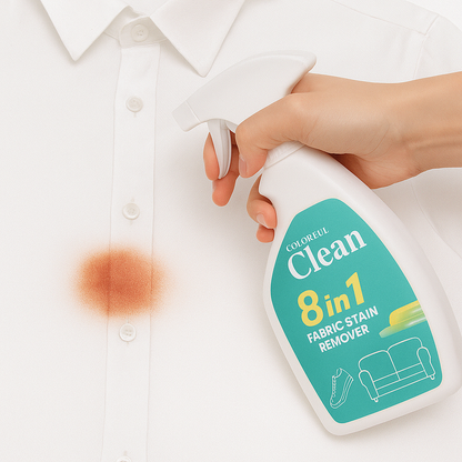 🔥 PowerSpray – 8 in 1 Stain Remover for All Surfaces Shoes, sofas, shirts, curtains, and more – cleans them all!